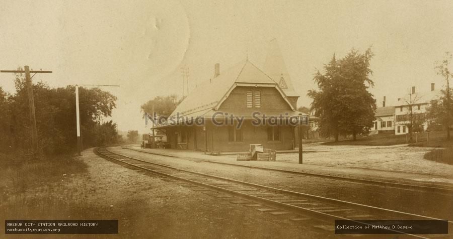 Postcard: Railway Station, Millbury, Massachusetts